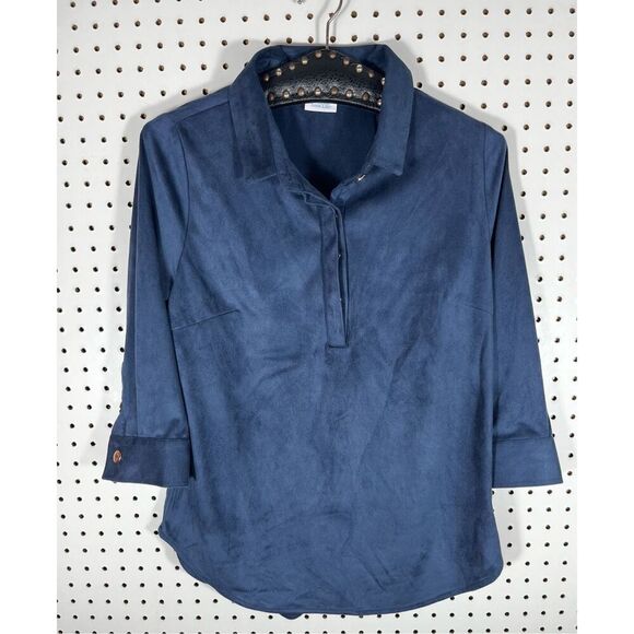 Gretchen Scott suede tunic top size XS - Picture 1 of 3